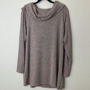 A.n.a Sweater,Long Sleeves Loose turtleneck/Gray Purple, Women’s Size XL.